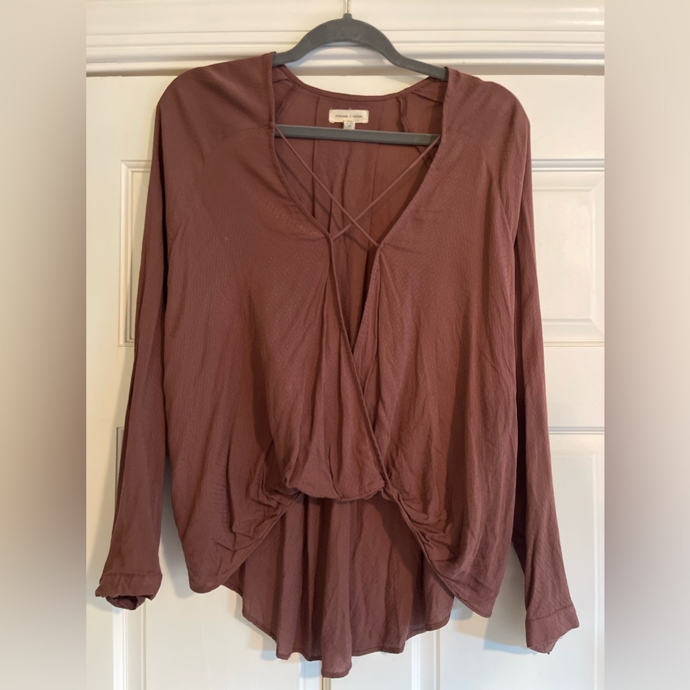 Urban Outfitters Eggplant Blouse